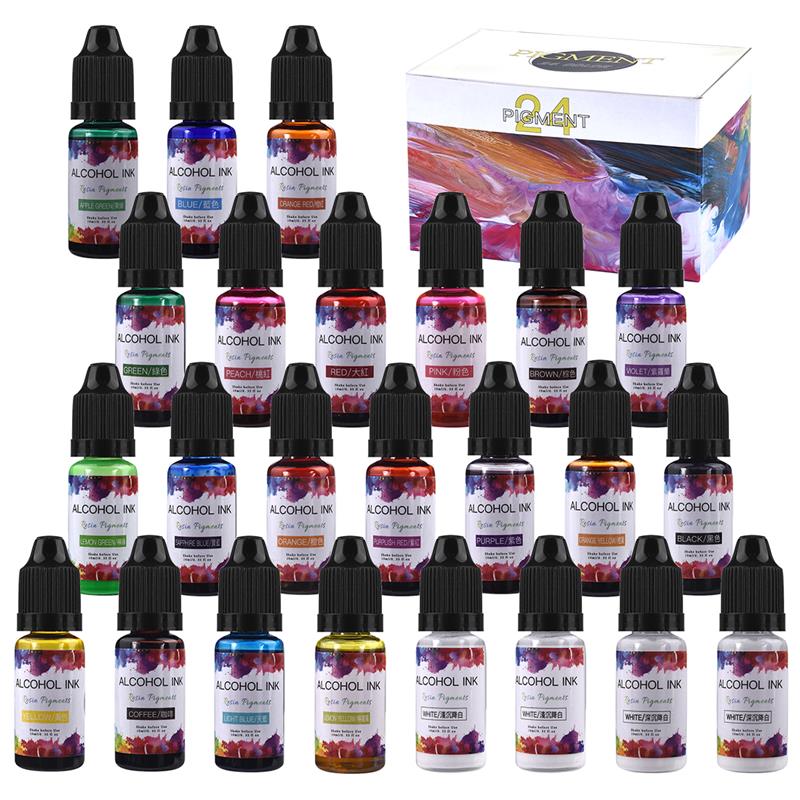 Alcohol Ink Set - 24 colori/Set 10ml resina pigmento inchiostro
