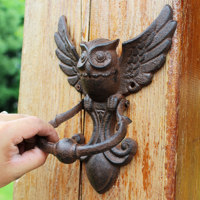 Art Craft Door - Gufo rustico porta in ghisa battente