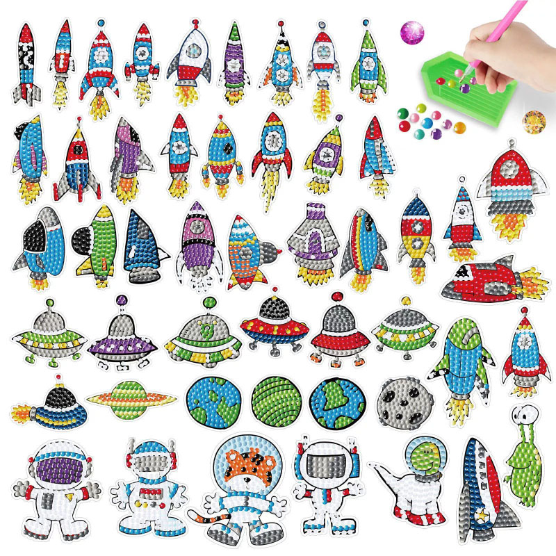 Art And Craft Rocket - Kit artistico con diamanti spaziali per