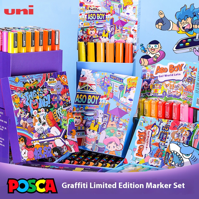 Art Craft Doodle - Pennarello UNI POSCA Graffiti Limited, pennarelli