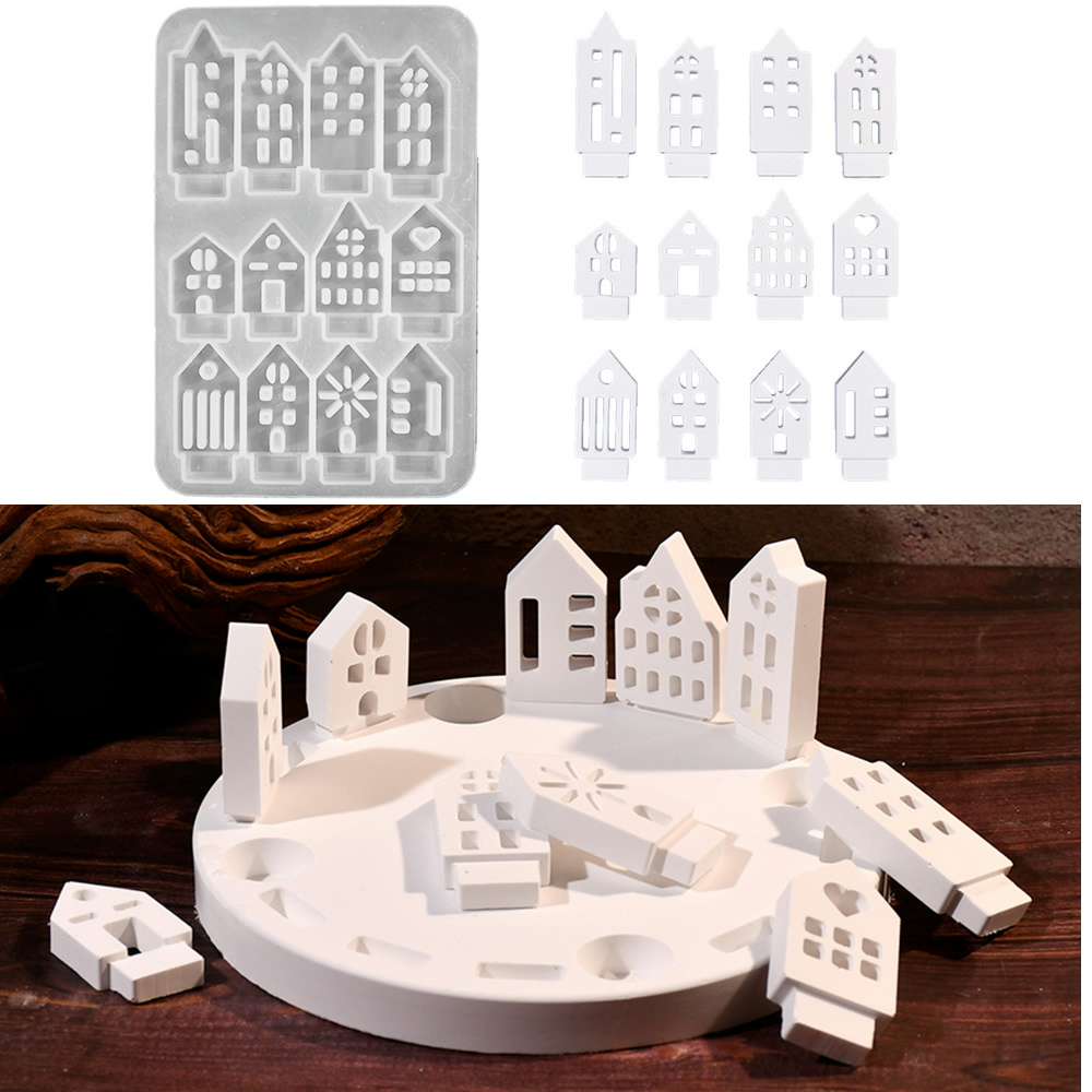 Art Craft House Making - Portacandele cavo per piccola casa Stampo