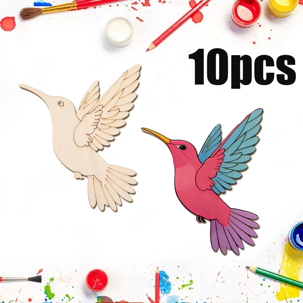 Art Craft Painting - Set di 10 Animali in Legno