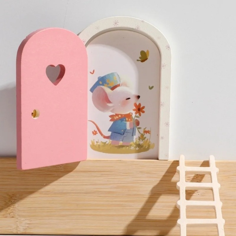 Art Craft Door - Porta delle fate luminosa in legno,