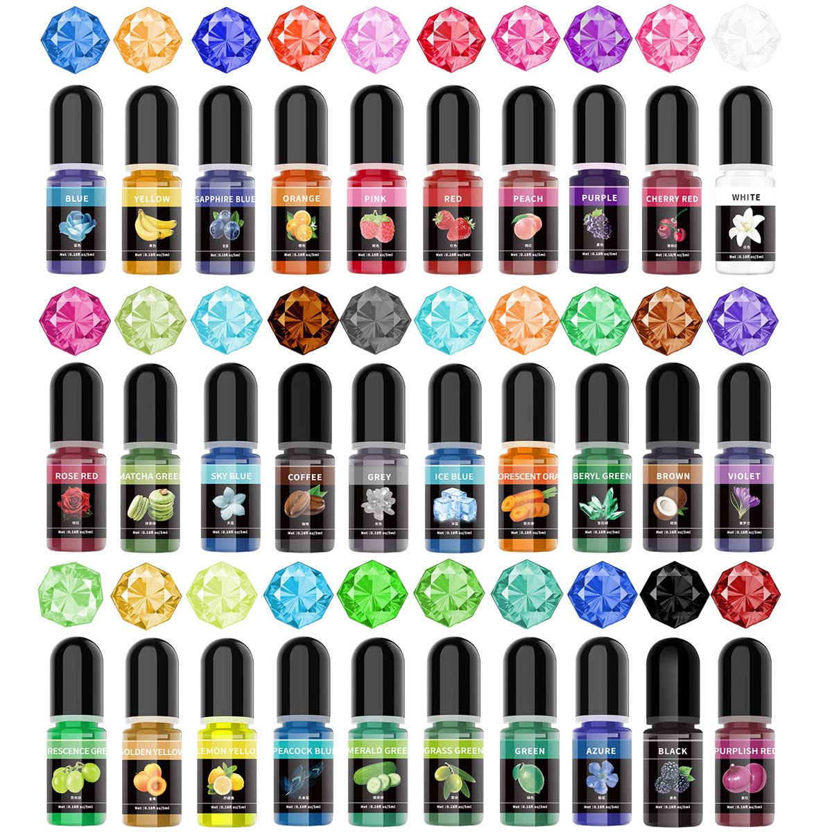 Alcohol Ink Set - 5 ml/bottiglia di resina epossidica pigmento