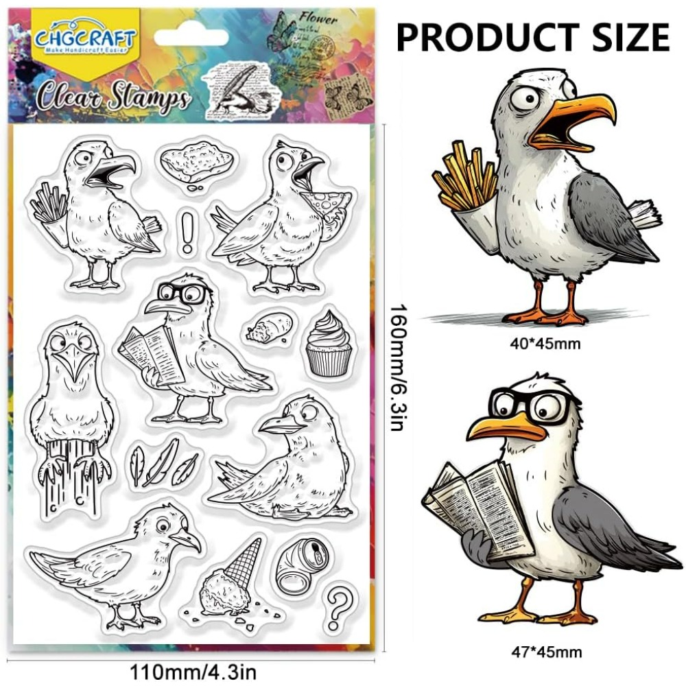 Artwork Craft - Seagulls Timbri trasparenti Timbri trasparenti per
