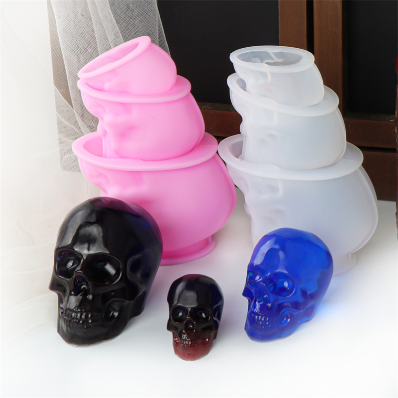 Art Craft Holiday - Stampi per candele con teschio bianco