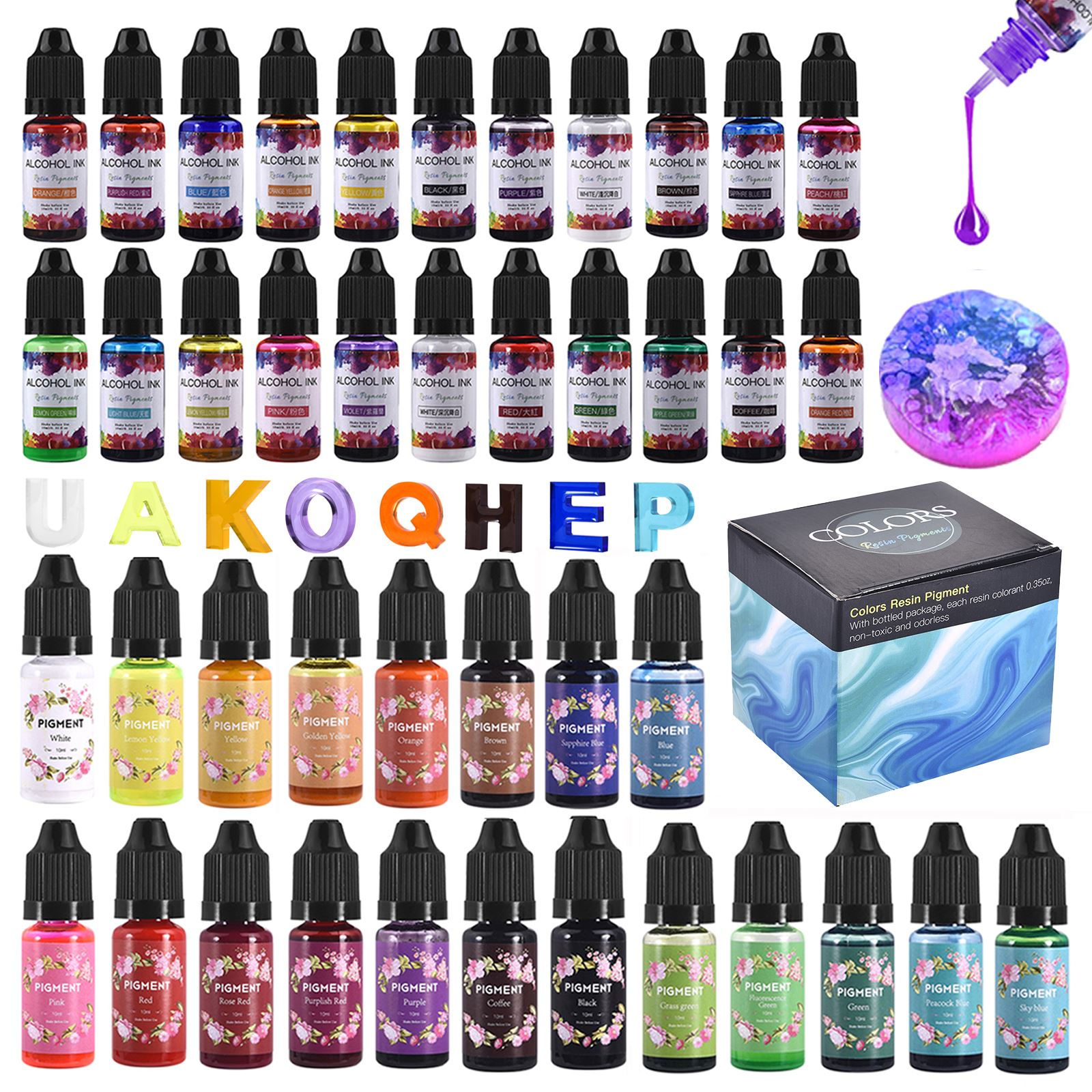 Alcohol Ink Set - 1 Set Kit di pigmenti in