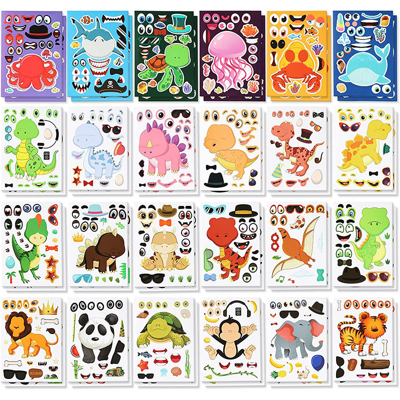 12/24 fogli Crea un viso Adesi - Art Craft Zoo recensione e prezzo