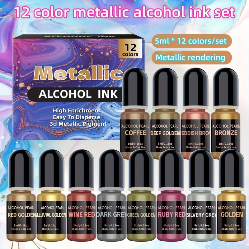 Set di 12 colori metallici3DRe - Alcohol Ink Set recensione e prezzo