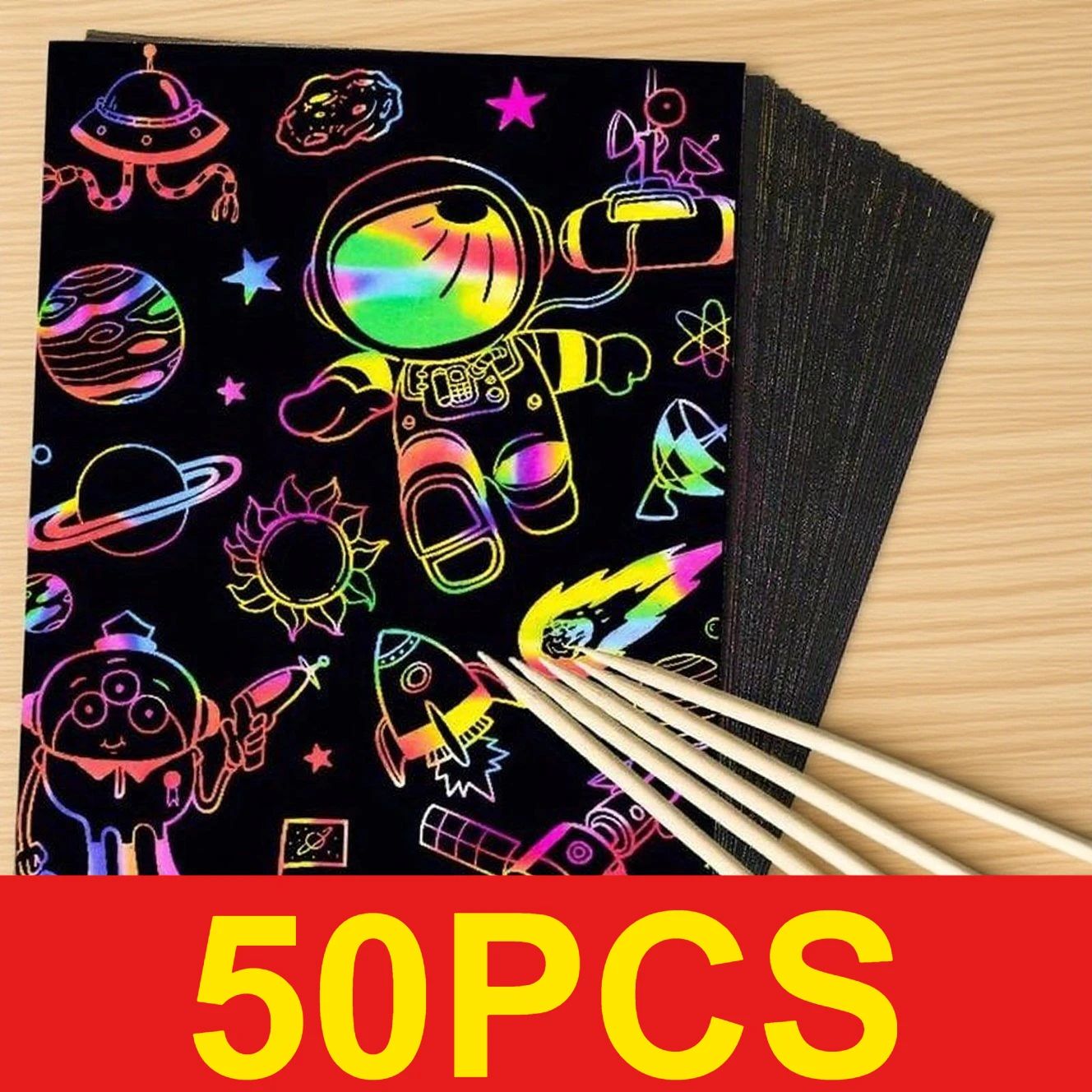 50 fogli di carta da grattare  - Art Craft Rainbow recensione e prezzo