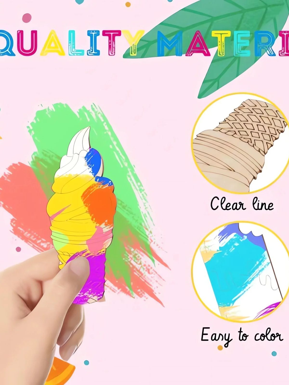 6/30 pz gelato ritagli di legn - Art Craft Doodle recensione e prezzo