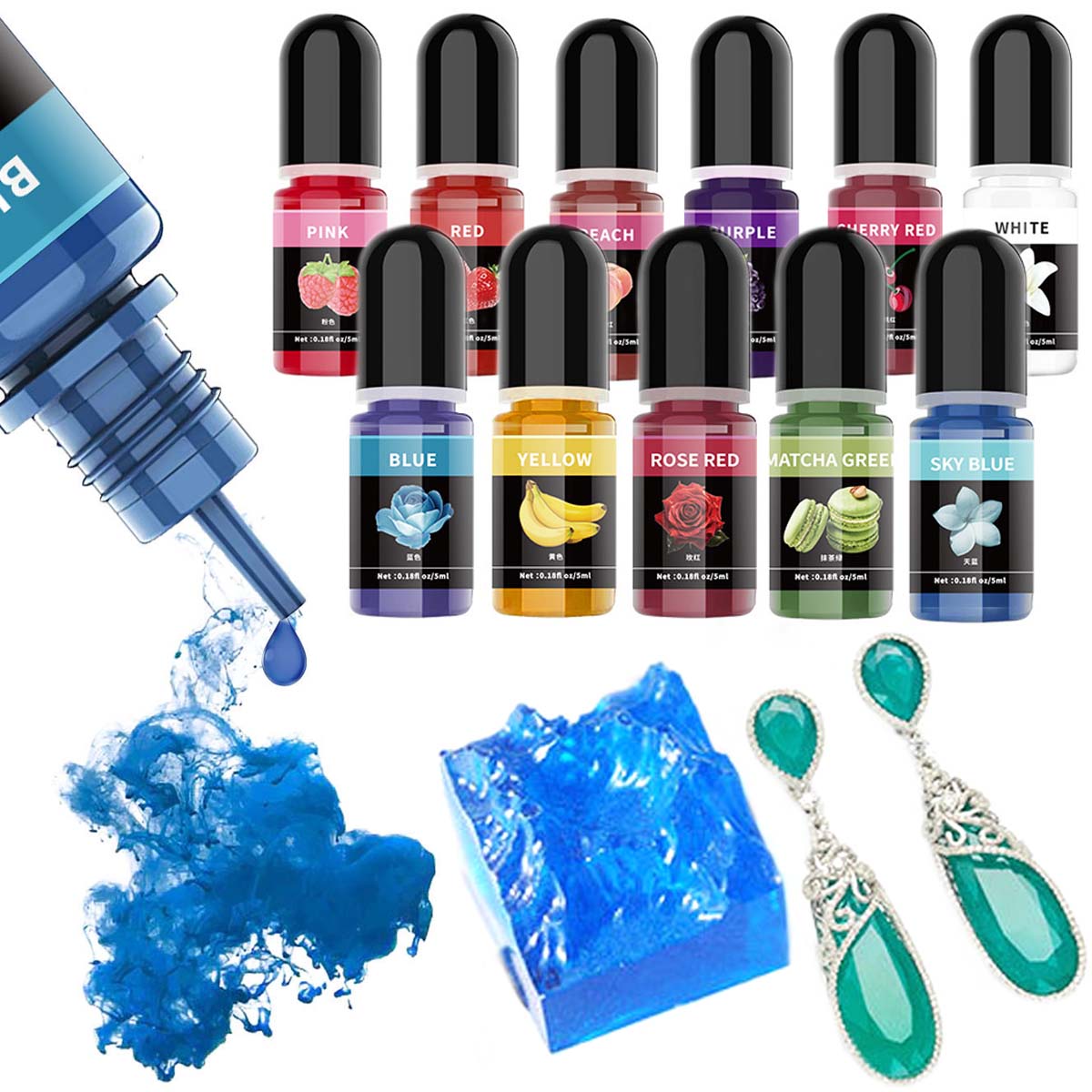 5 ml/bottiglia di resina eposs - Alcohol Ink Set recensione e prezzo