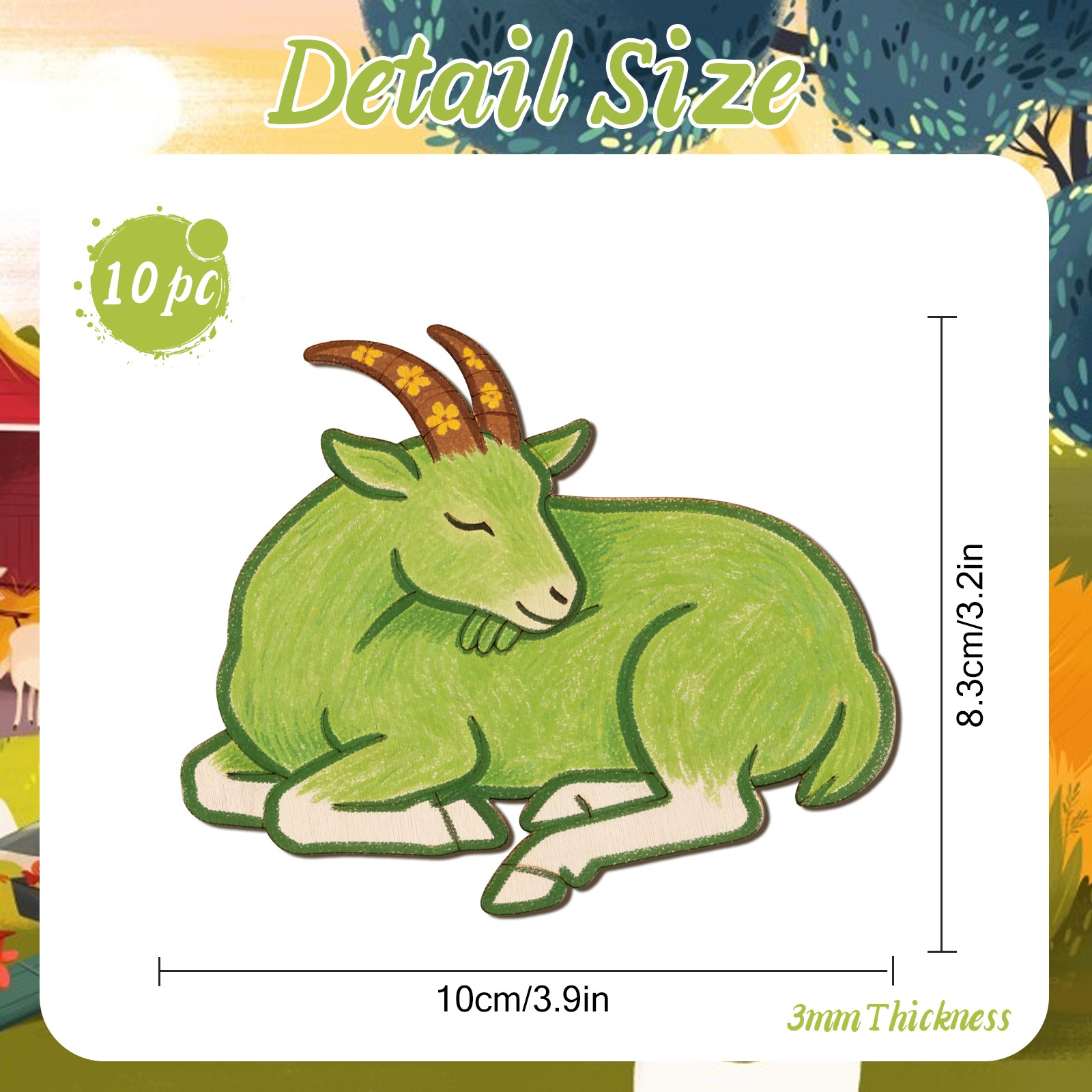 Set di 10 Ornamenti in Legno a - Art Craft Painting recensione e prezzo