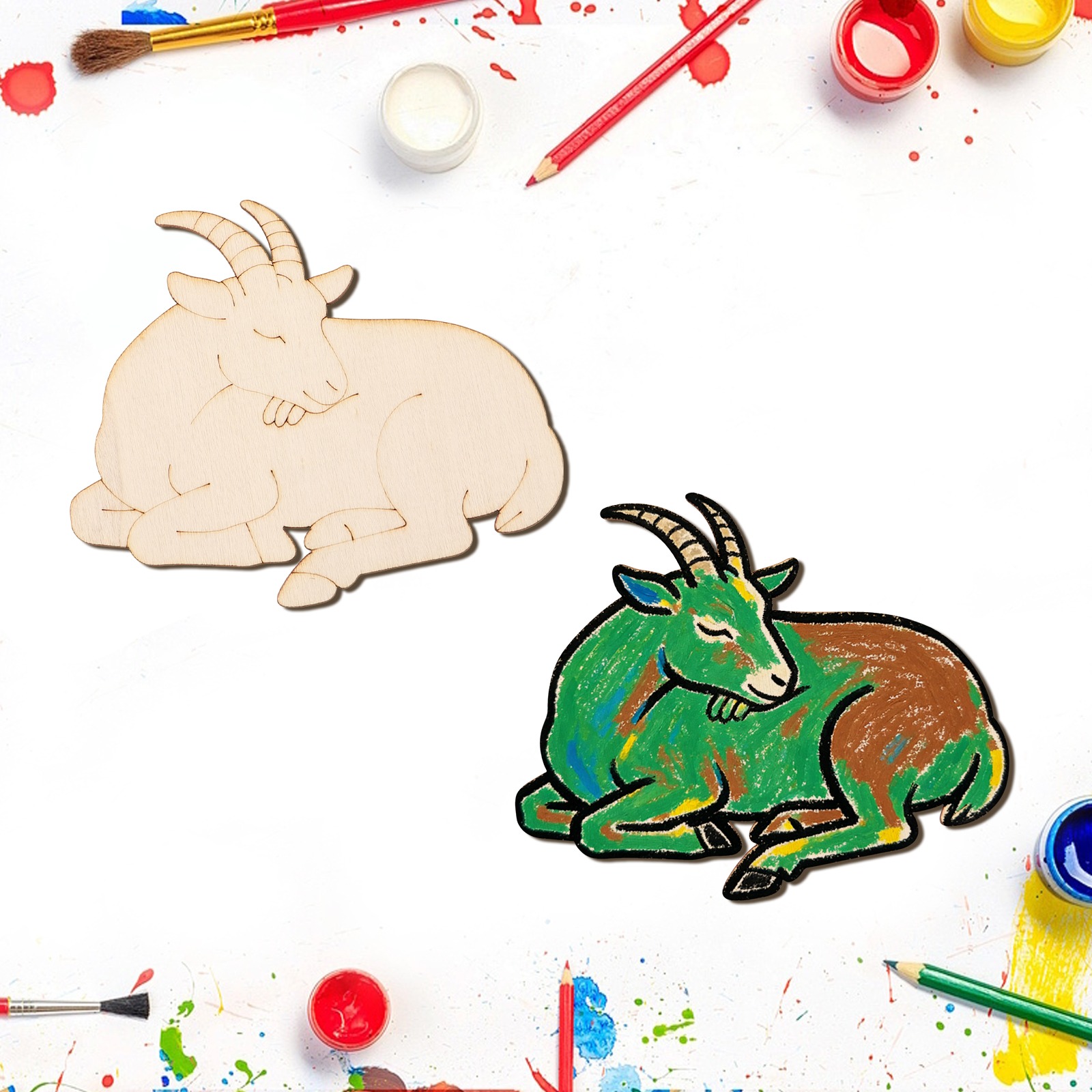 Set di 10 Ornamenti in Legno a - Art Craft Painting recensione e prezzo